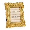 Vintage Resin with Cloth Ring Display Gold Photo Frame Stands RDIS-WH0016-19A-2
