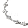 304 Stainless Steel Rhombus Link Chain Necklaces NJEW-H019-03P-2