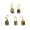 Natural Unakite Pendants STAS-Z129-01G-04-1
