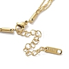 201 Stainless Steel Coreana Chains Multi Layered Necklaces for Women NJEW-D055-09G-5
