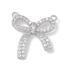 Brass Micro Pave Clear Cubic Zirconia Pendants KK-U008-01B-P-1
