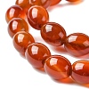 Oval Natural Carnelian Beads Strands G-D622-06-A-3