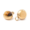 Natural Tiger Eye Charms G-K325-01G-01-3
