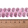 Baking Paint Transparent Glass Beads Strands GL-N005-02A-D02-4