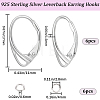 6Pcs 925 Sterling Silver Leverback Earring Findings FIND-BBC0002-66-2