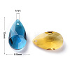 72Pcs 12 Colors Birthstone Charms Glass Pendants RGLA-ZZ0001-02-9x15mm-2