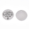 Non-Tarnish 201 Stainless Steel Pendants STAS-T064-38P-30-1