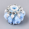 Acrylic with Resin Iron Rhinestone ABS Imitation Pearl Beads OACR-T031-04B-1