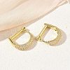 Brass Micro Pave Cubic Zirconia Hoop Earrings KK-CBA30C7-23G-3