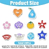 10 Styles CCB Plastic European Beads CCB-YW0001-80-3