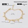 304 Stainless Steel Pave Clear Cubic Zirconia Charm 2-Strand Bracelets for Women QD8727-6-1