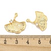 Brass Micro Pave Clear Cubic Zirconia Charms KK-Z044-26G-3