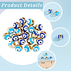 20Pcs 2 Colors Evil Eyes Brass Enamel Beads KK-BBC0026-14-6