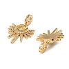 Brass Micro Pave Cubic Zirconia Peg Bails Charms KK-D106-14G-3