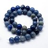 Dyed & Heated Natural Blue Aventurine Beads Strands X-G-I199-24-6mm-2