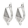 SHEGRACE Brass Micro Pave Cubic Zirconia Hoop Earring Findings XGRQ79841-936P-1