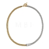 Duo Tone 304 Stainless Steel Twisted Chain 2-Strand Necklaces with Toggle Clasps NJEW-JN06681-2