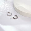 Heart 304 Stainless Steel Hoop Earrings for Women EF5965-2-2
