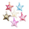 UV Plating Acrylic Pendants OACR-A040-06-1