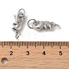 Rhodium Plated 925 Sterling Silver Lobster Claw Clasps with Jump Rings STER-D006-15P-3