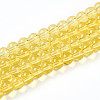 Baking Paint Transparent Glass Beads Strands DGLA-N006-6mm-04-1