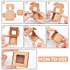 Foldable Creative Kraft Paper Box CON-WH0077-15-3