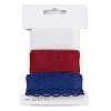 9 Yards 3 Styles Independence Day Polyester & Polycotton Ribbons Sets SRIB-A015-02A-06-4