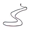 Ion Plating(IP) 304 Stainless Steel Box Chain Necklace for Men Women NJEW-K245-020E-1