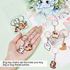 45Pcs 9 Style Cute Cartoon PVC Plastic Dog Pendant Keychain KEYC-CP0001-11-3