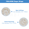 19Pcs 19 Style Alloy Open Cuff Rings Set with Rhinestone RJEW-FI0001-16-3