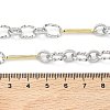 Two Tone Brass Twisted Figaro Chain Necklaces KK-C251-32GP-5