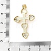 Brass Micro Pave Clear Cubic Zirconia Pendants KK-Q813-16I-G-3