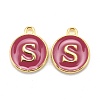 Golden Plated Alloy Enamel Charms LS-ENAM-S118-08S-1