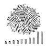 100Pcs 5 Style 304 Stainless Steel Tube Beads STAS-DC0015-56-8