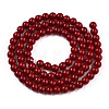 Opaque Solid Color Glass Beads Strands GLAA-T032-P4mm-05-3