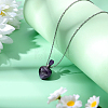 1Pc Natural Gemstone Heart Perfume Bottle Pendant Necklaces NJEW-PH0001-61C-4