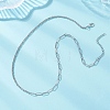 304 Stainless Steel Paperclip Chain Rolo Chain Necklaces NJEW-JN05771-1