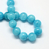 Natural Dyed Yellow Jade Gemstone Bead Strands G-R271-6mm-Y05-3