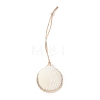Electroplate Sea Shell Pendant Decorations HJEW-JM04621-4