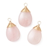 Natural Rose Quartz Pendants PALLOY-JF05086-01-1