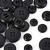 25Pcs 5 Styles 4-Hole Resin Buttons BUTT-TA0001-49-3