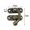Zinc Alloy Wooden Box Lock Catch Clasps PURS-PW0001-110B-1