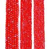 Electroplate Opaque Solid Color Glass Beads Strands EGLA-A044-P6mm-L22-2