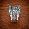 Retro Alloy & Turquoise Finger Rings FS-WG1E1DC-03-2