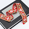 10 Yards Embroidery Flower Polyester Ribbon PW-WG22962-01-4