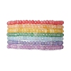 7Pcs Dyed Natural Malaysia Jade Rondelle Beads Stretch Bracelets for Women BJEW-JB13048-3