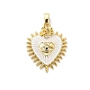 Brass Micro Pave Cubic Zirconia Pendants KK-M314-09G-01-1