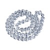Electroplate Transparent Glass Beads Strands EGLA-N056-01A-01-2