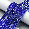 Transparent Electroplate Glass Beads Strands LS-EGLA-A039-T4mm-A06-4