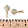 304 Stainless Steel Micro Pave Clear Cubic Zirconia Pendants STAS-K295-48A-G-3